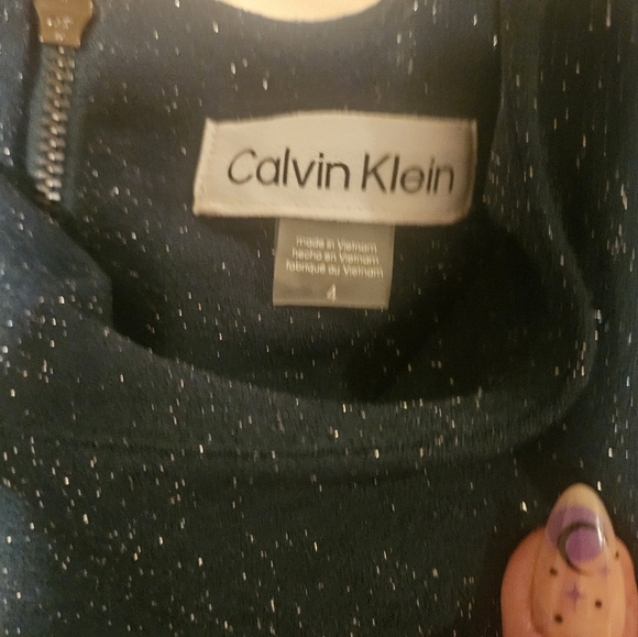 Calvin klien green sparkle dress NWT 4 - Picture 3 of 4